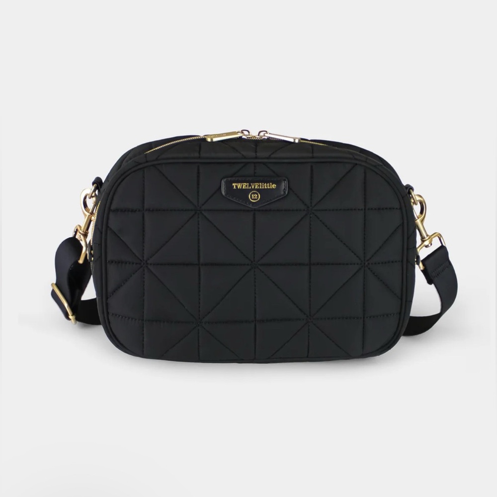 Black Quilted Crossbody Bag